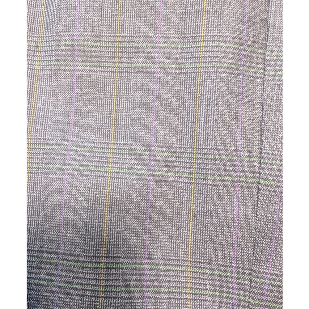 BOSS Hugo Boss Men 44R Gray Plaid Double Breasted Cashmere Wool Custom Suit 90s - Picture 11 of 16